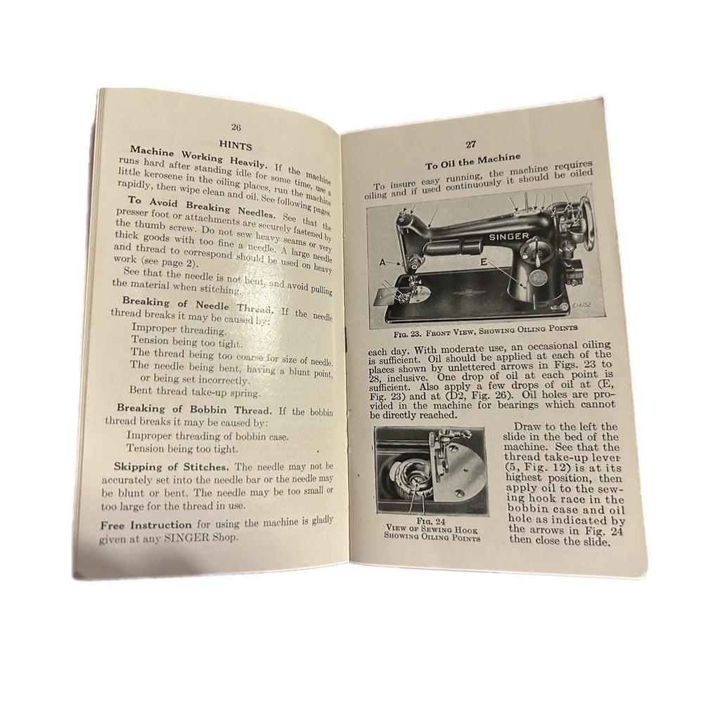 Singer 201-2 Electric Sewing Machine Owner's Manual Instruction Booklet - Picture 3 of 5